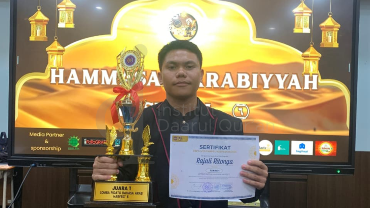 Mahasiswa IDAQU Berprestasi, Rajali Ritonga Berhasil Juara Nasional Pidato Bahasa Arab